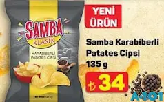 SAMBA KARABİBERLİ PATATES CİPSİ 135 G